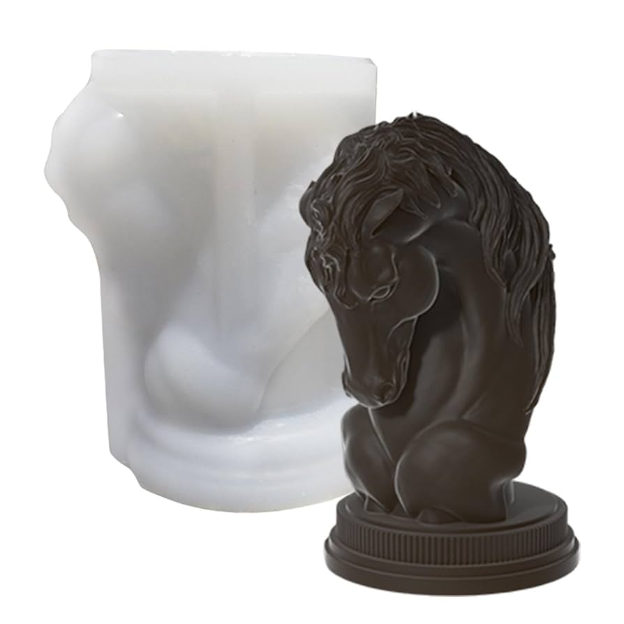 シリコン型　チョコレート型　キャンドル型　馬 Amazon | キャンドル用シリコンモールド、 動物モールド, 馬の