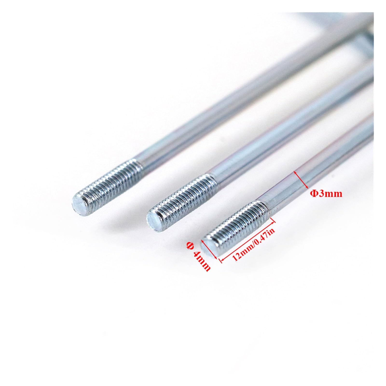 14 raggi per ruote di moto, diametro filettatura 3 mm, lunghezza 124 mm-225 mm, con nippli e raggi posteriori adatti per moto