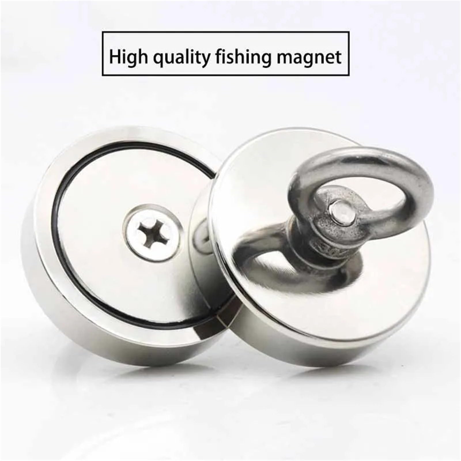 Magnete da ricerca D20-D90mm, potente magnete da pesca al neodimio, magneti in terre rare for impieghi gravosi, occhiello con foro svasato for recupero(D32 pull 20kg)