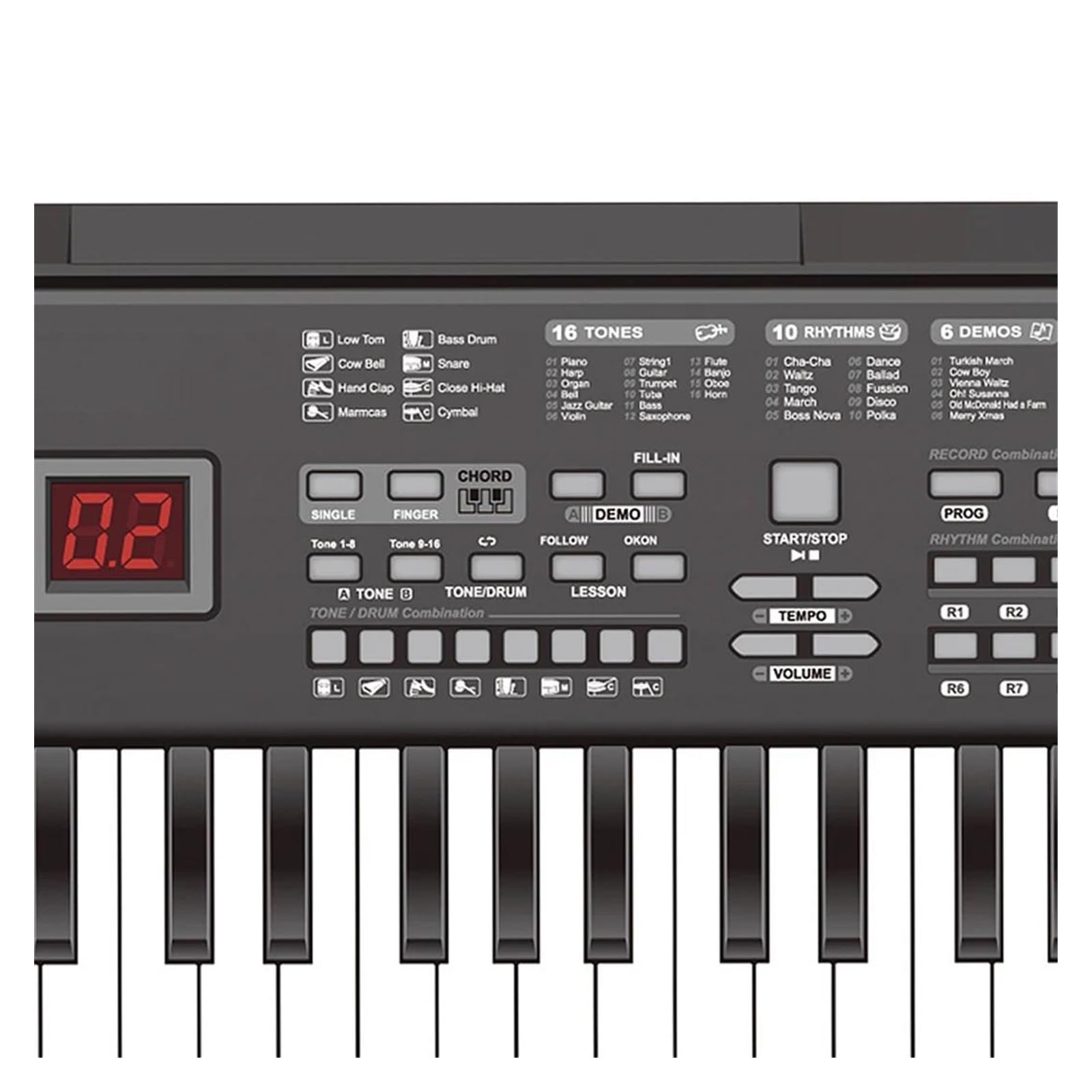 klawiatura elektroniczna 61 Klawiszy Fortepian Klawiatura Muzyczna Instrumenty Muzyczne Cyfrowy Syntezator Organów Elektronicznych