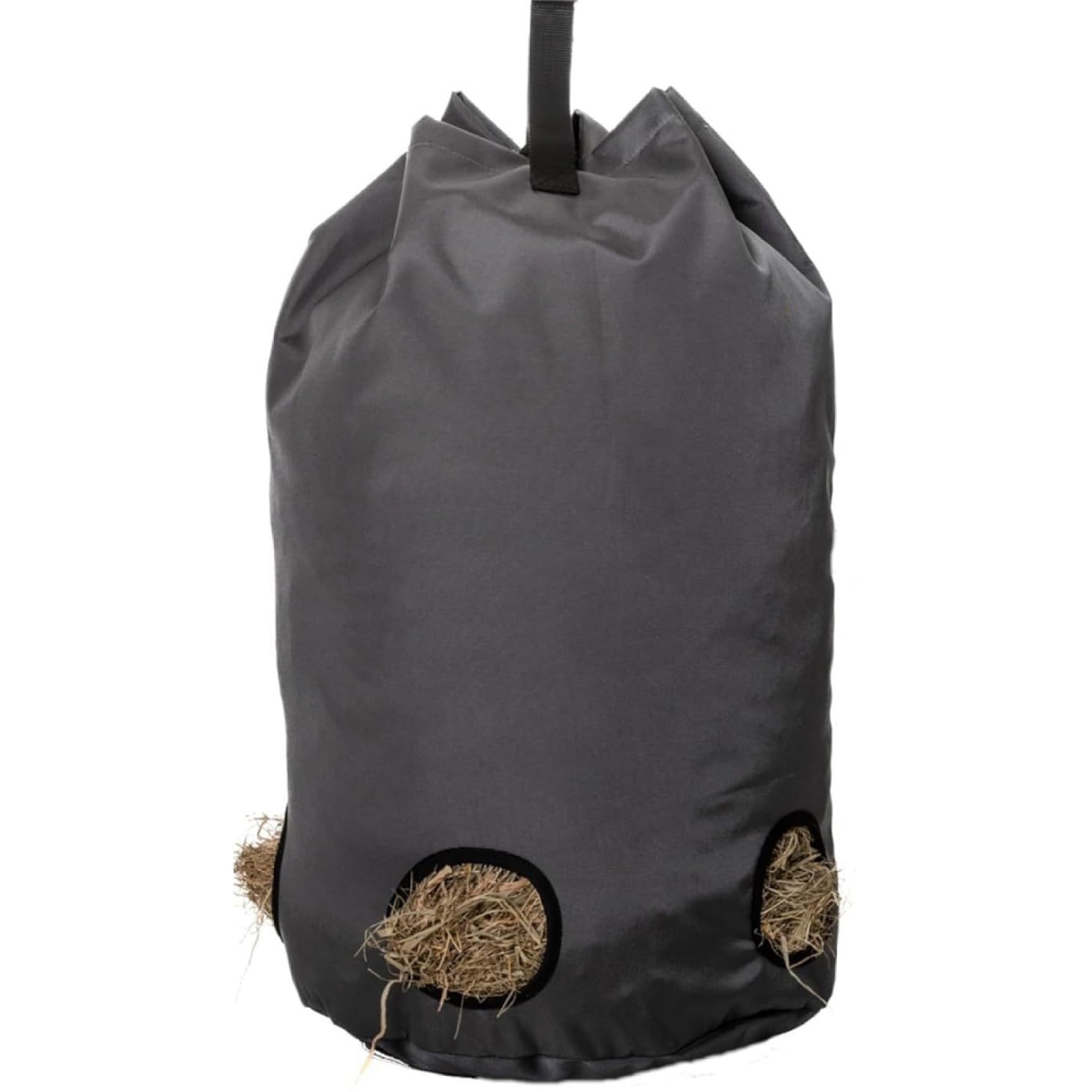 Hoveeluty Black Hay Bags For Horses, 28X3.5" Polyester Hay Bag With 5 Slow Holes, Large Capacity Hanging Goat Hay Feeder For Horse, Sheep, Donkeys Goat Hay Feeder Hay Bag Hay Feeder Blanket Holder Horse Feeder