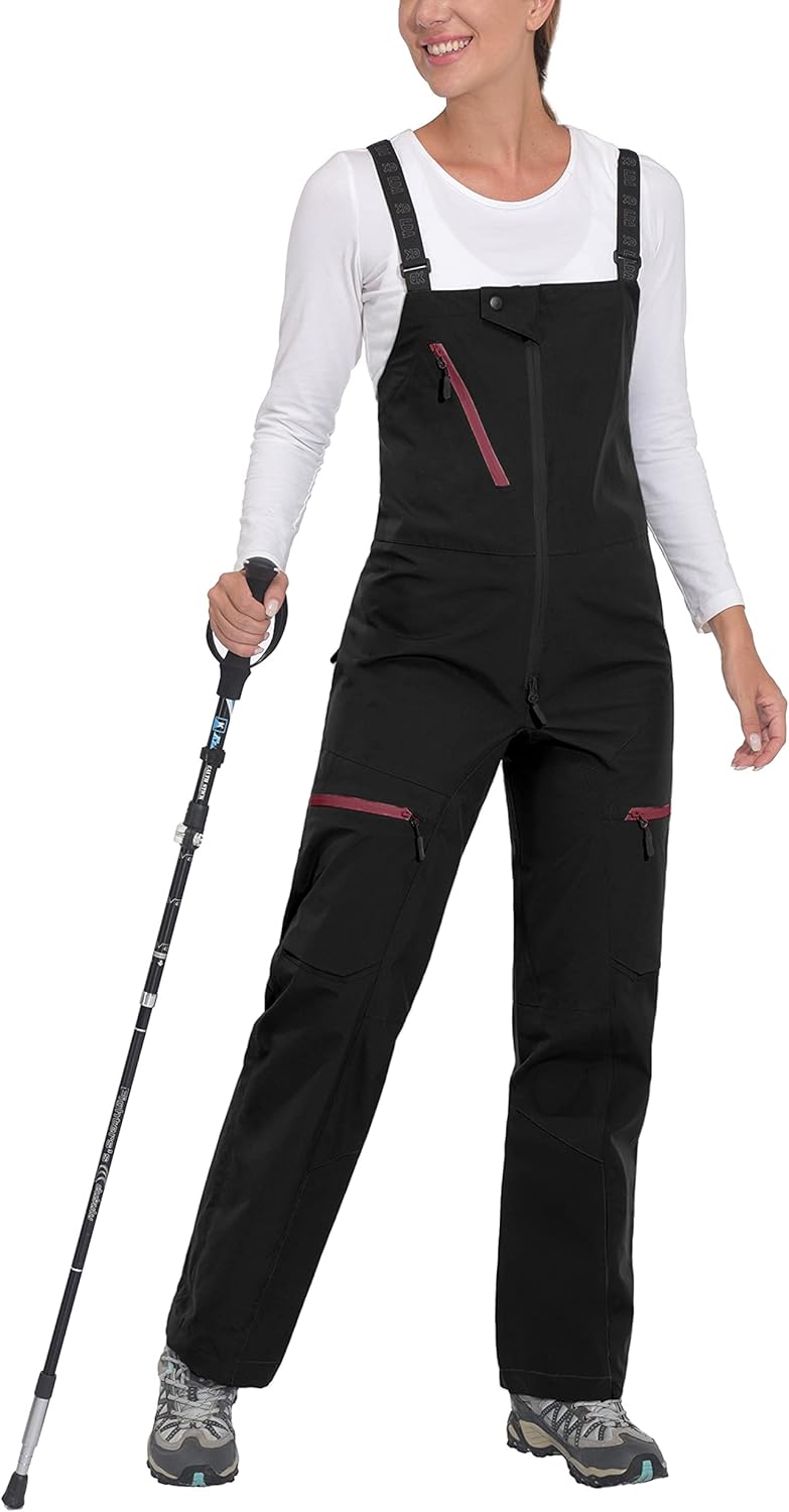 Little Donkey Andy Women’s Snow Bib Overalls Waterproof Hard Shell Coveralls Windproof Suspenders Outdoor Pants