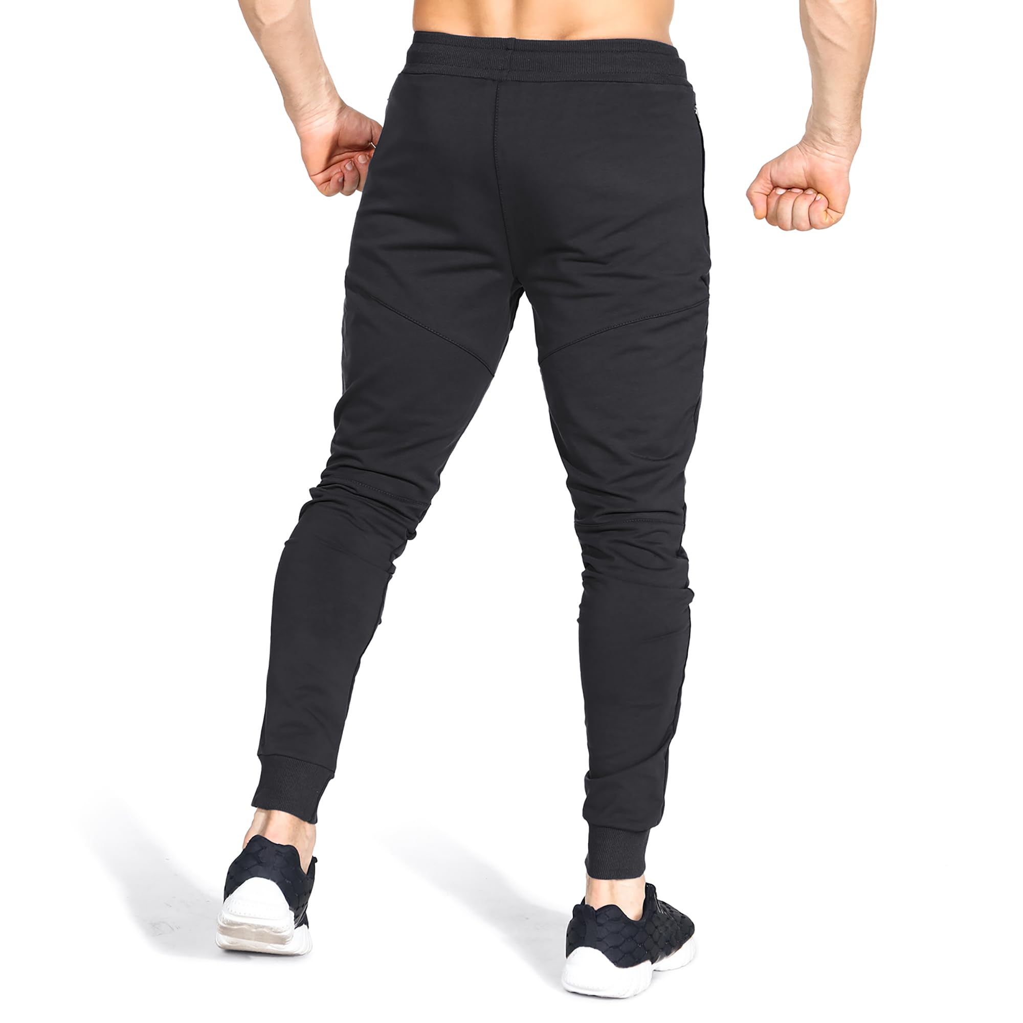 ZENWILL Gym Jogger Zip, Męskie spodnie sportowe z oddychającej siatki