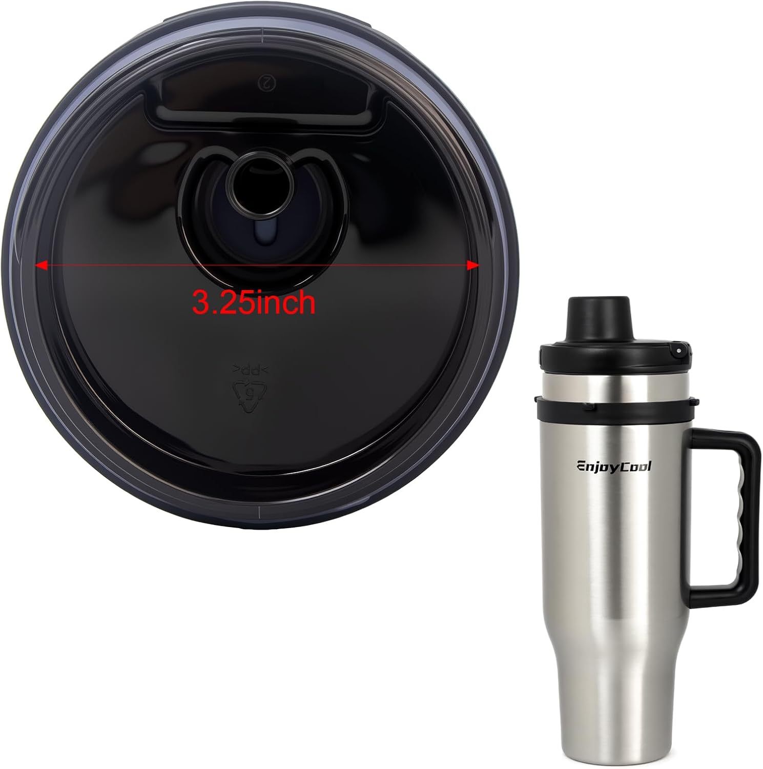 40oz Ninja Blender Lid Replacement with Straw Compatible with Insulated Ninja Blender Cups Replacement (without cup）