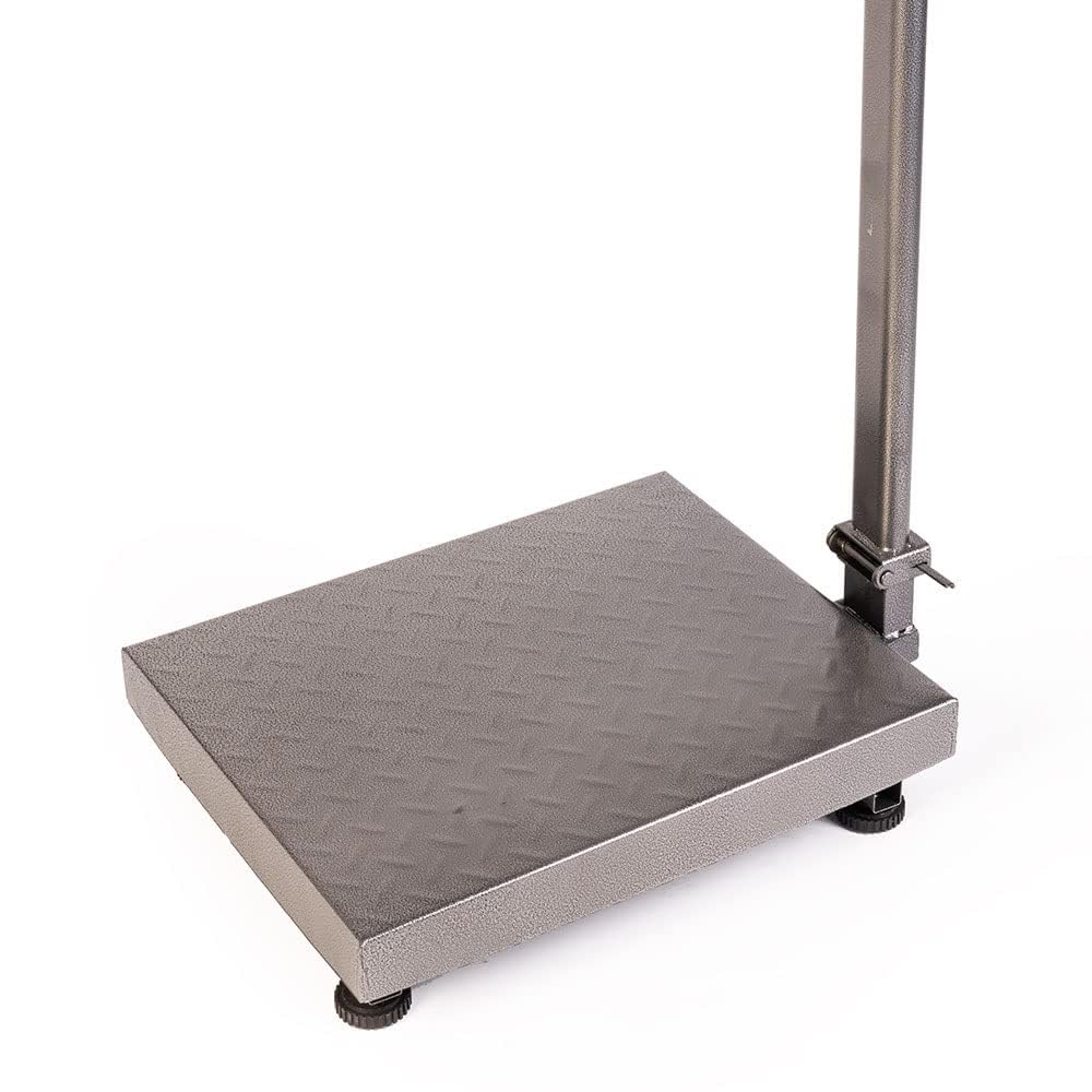 SQUADO Bilancia Digitale Professionale 300 kg Display LCD Base Acciaio Inox Piattaforma Antiscivolo