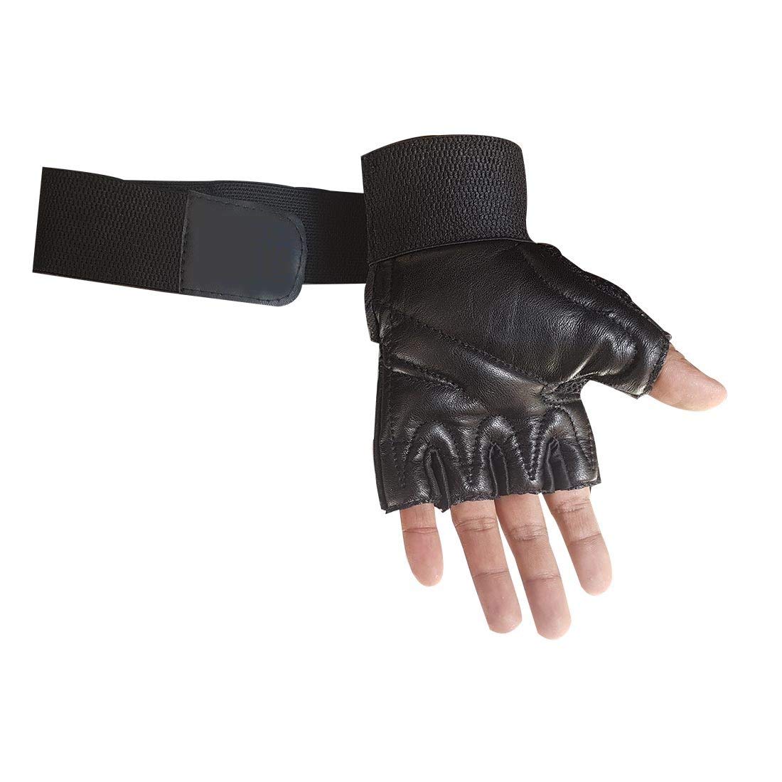 Gloves With Strong Wrist Support Strap – Padded Black Leather Gym Gloves - Enhanced Grip - For Men & Women Who Want to Achieve More in the Gym! (B079YZNZRK) Amazon Price History, Amazon Price Tracker