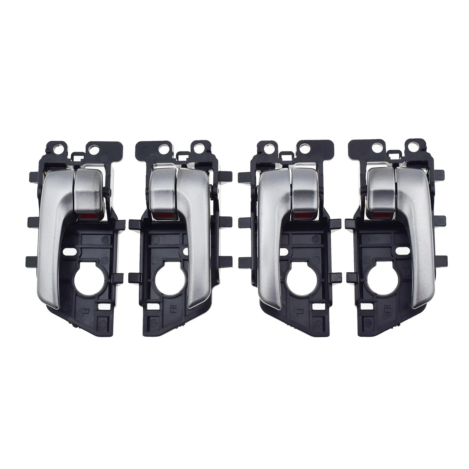 LinQianBhD for Kia for Forte for Cerato 2008 2009 2010 2011 2012 2013 4Piece Inside Inner Door Handle 826201M010WK 826101M010WK Inner Car Door Handle(4pcs Silver)