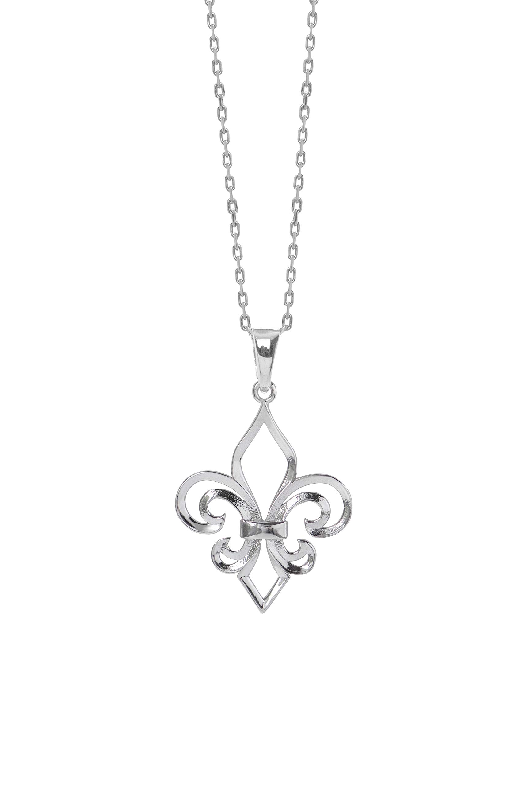 Pendentif fleur de lys en argent rhodié : le cadeau idéal - 8