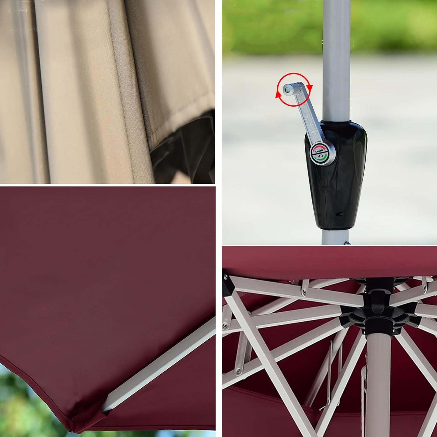 LSLYTQ Multi-Purpose Sun Umbrella for Garden, Sun Shade Protection, with Tilt Function Sun Protection Protection Windproof Stand Umbrellas, Patio, Lawn & Garden, Umbrella Shelter good