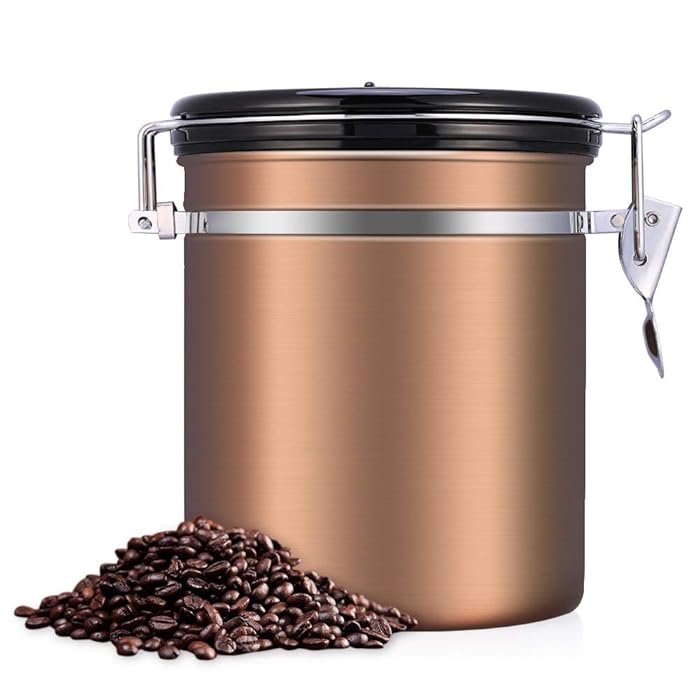 Buy Stainless Steel Coffee Beans Container Airtight 500g Coffee Beans