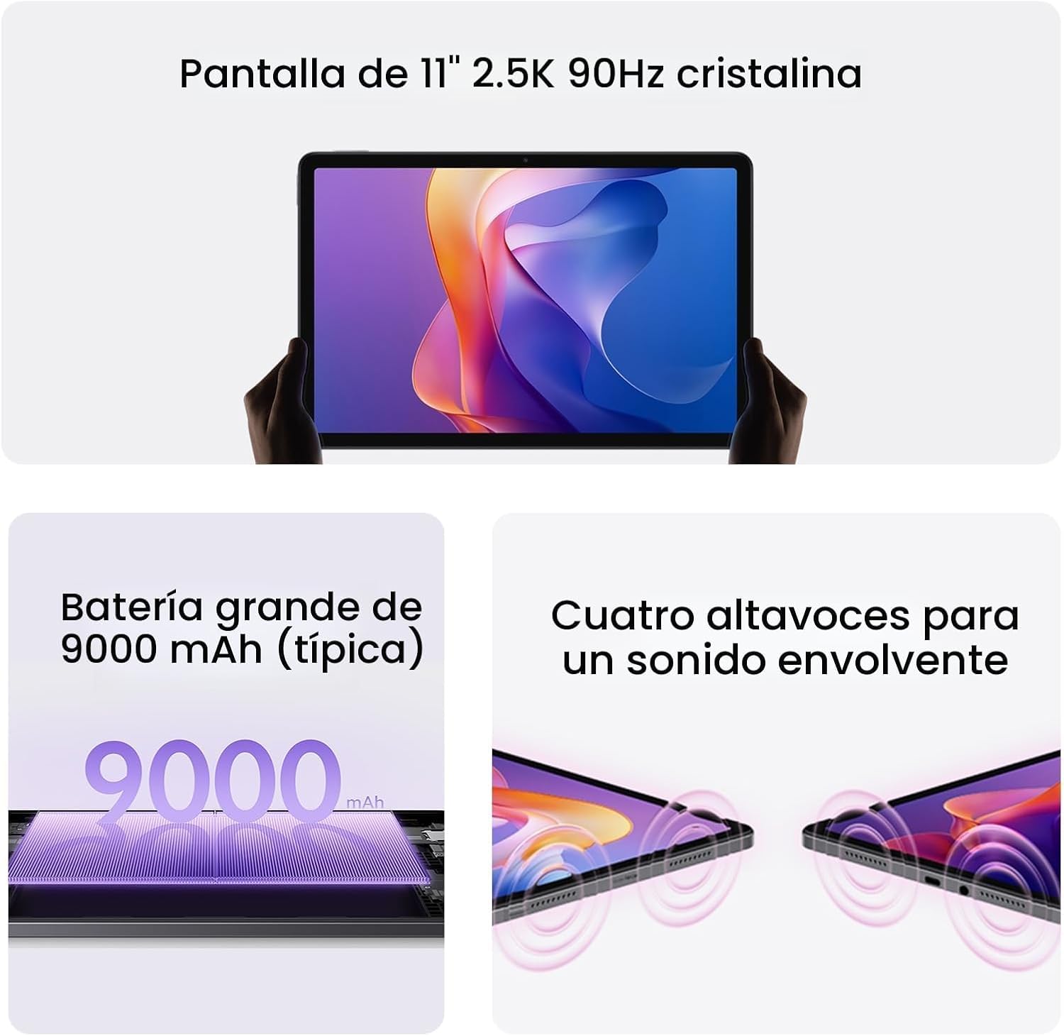 Xiaomi Redmi Pad 2 tablet 11" 2,5 K (MediaTek G100-Ultra, 8 GB RAM, 256 GB ROM, WiFi 5 + Bluetooth 5.3, bateria 9000 mAh, ładowarka nie jest dołączona), zielony (wersja ES)