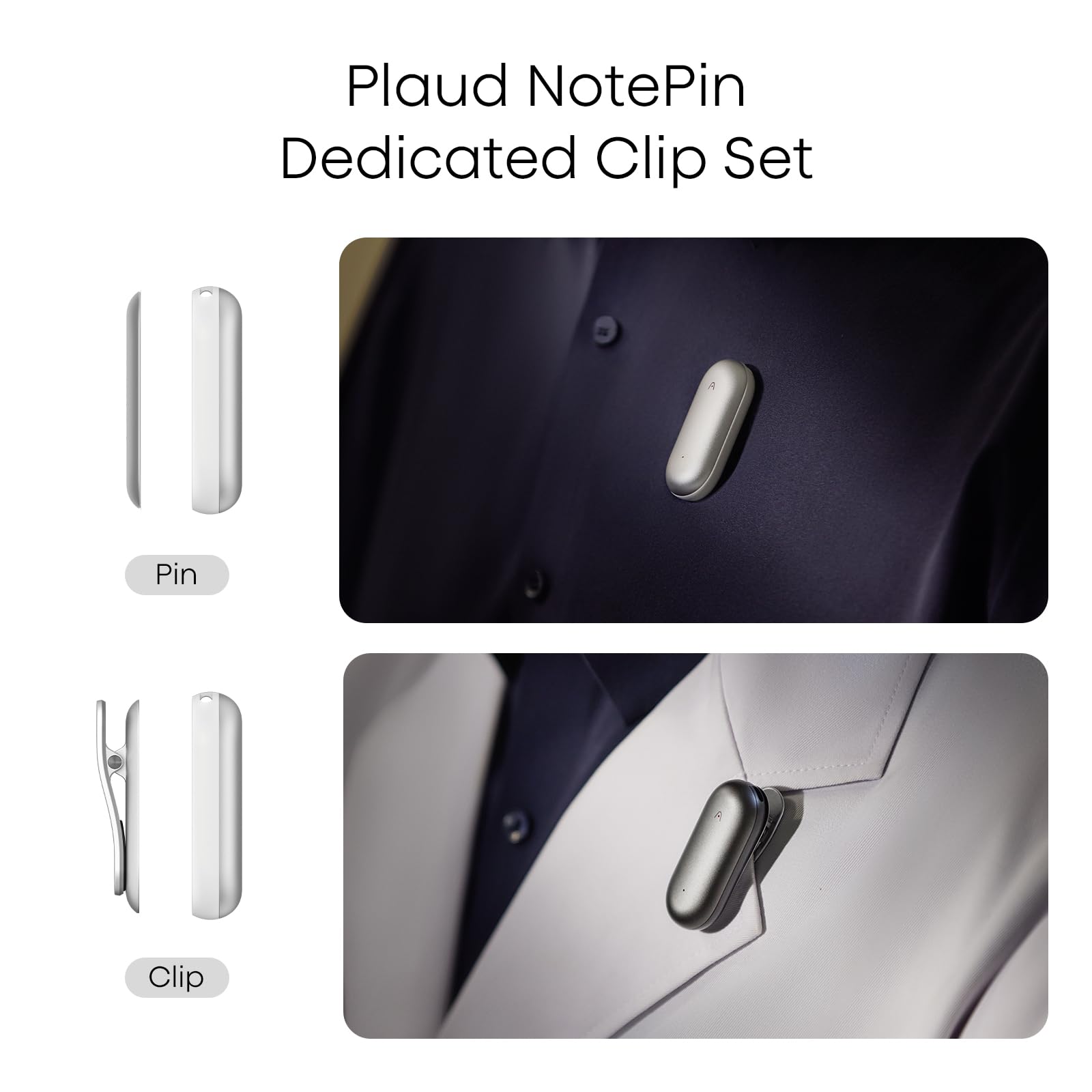 PLAUD NotePin アクセサリーキット Amazon.com: Replacement Magnetic Clip and Pin Attachments