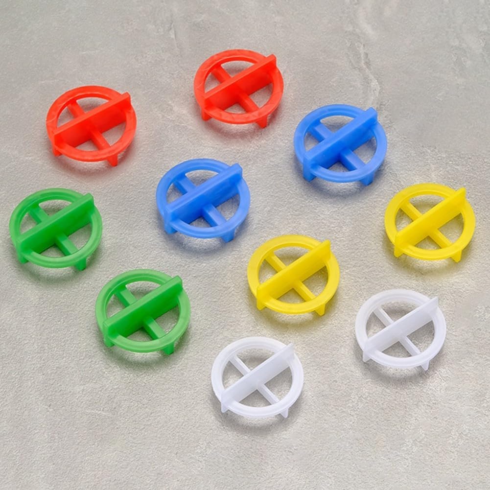 Sistema di livellamento per piastrelle in plastica, 100 pezzi, distanziatori, clip, cunei che supportano l'allineamento di precisione di piastrelle in porcellana, granito e marmo (rosso, 2 mm)