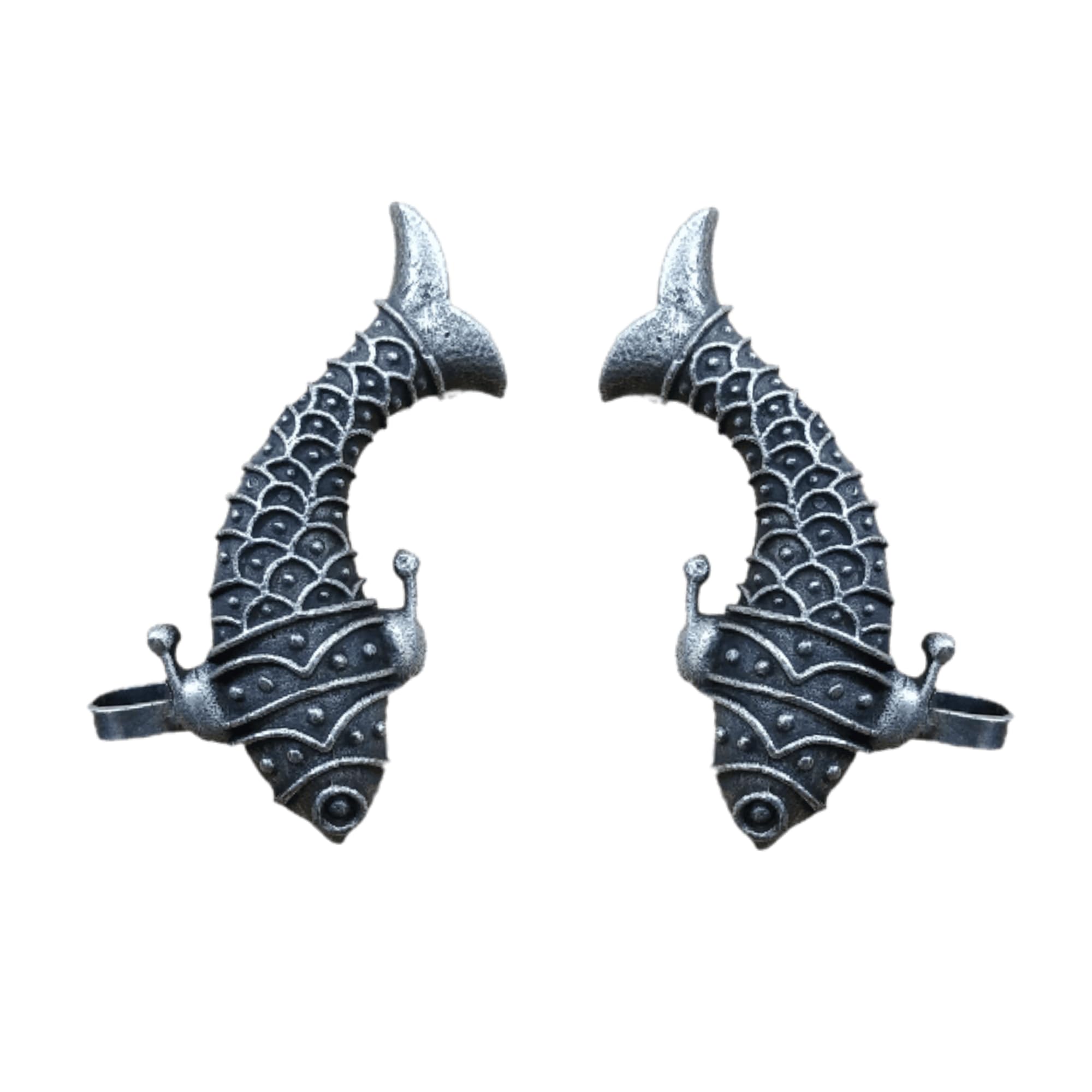 Dulcett Earcuffs Earrings For Women & Girls | Stylish and Unique Boho Style Earcuffs for Women| Silver platted Brass Earcuffs for Women & Girls | Handmade Fish Style Ear Cuffs (B0C8N92SYD) Amazon Price History, Amazon Price Tracker