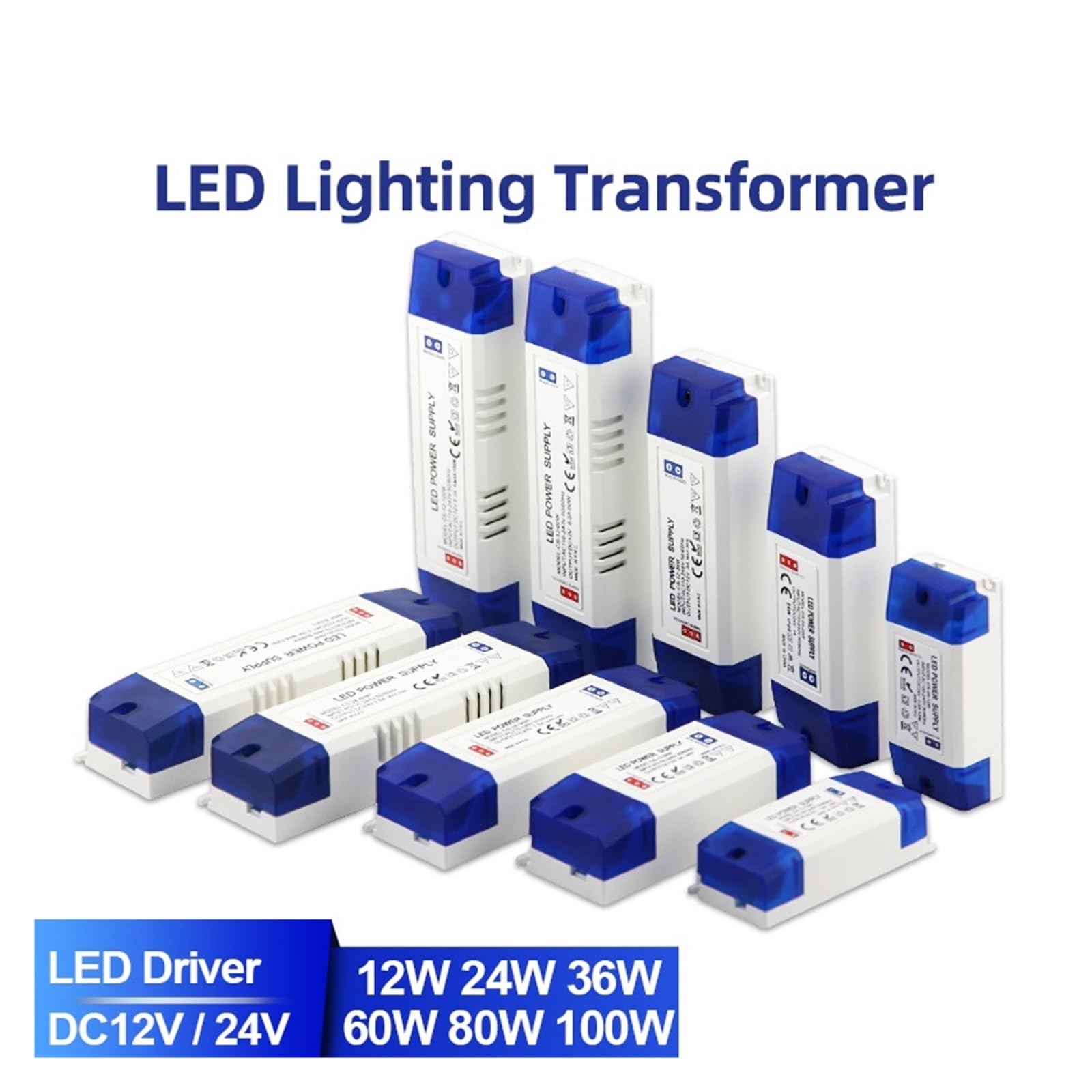 Transformator oświetleniowy LED Zasilacz 12 V 110 V 220 V do oświetlenia transformatora 12 W 36 W 60 W 100 W 24 V DC Sterownik LED dla taśmy świetlnej