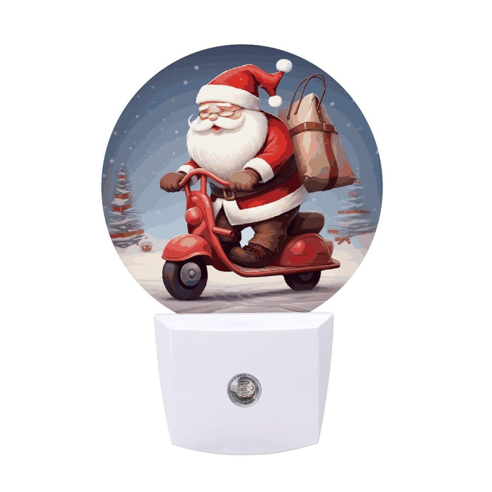 LDGSUPH - LED Santa Night Light with 0.5W Smart Sensor Night Light Plug-in Night Light Sensor Night Light for Dusk to Dawn, Small Lights Saving