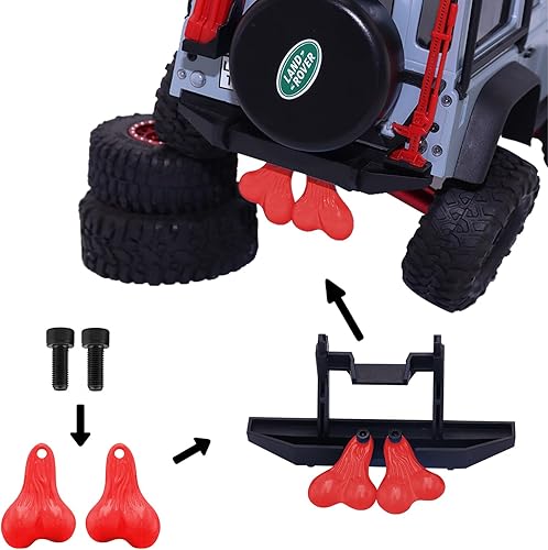 Miniatura 3 de Bolas de camión colgantes tuercas para TRX4M SCX24 FX24 118 RC Cars (rojo)