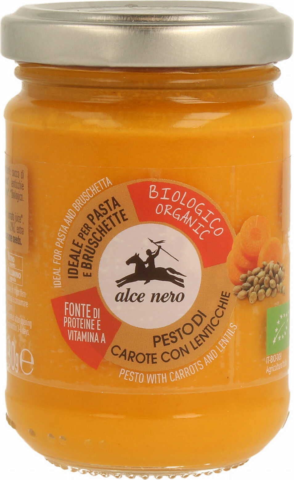 Pesto Di Carota E Lenticchie Bio 130 G - Alce Nero - 4
