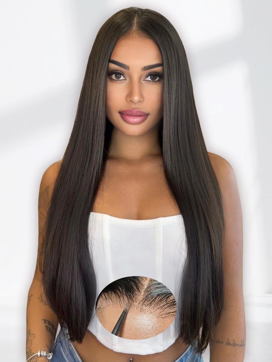 Beluck 200 Density 9x6 Glueless Wig Human Hair for Black Women Pre Cut Max Lace Straight Human Hair Wig