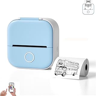 Print Pod, My Print Pod, Print Pod Sticker Printer, Mini Pocket Printer, 2023 Upgrade Fast Printing Portable Mini Thermal Printer, Inkless Sticker Printer, Sticky Note Printer (Color : Blue)