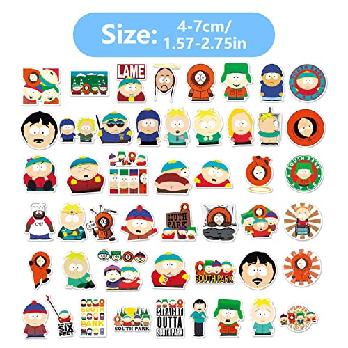 Anloximt 50Pcs Adesivo South Park Set Adesivi