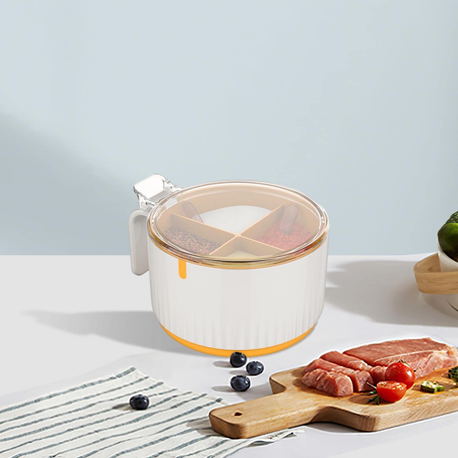 調味料容器 Amazon.co.jp: マルチコンテナ、蓋付きポータブル調味料容器 - 調味料