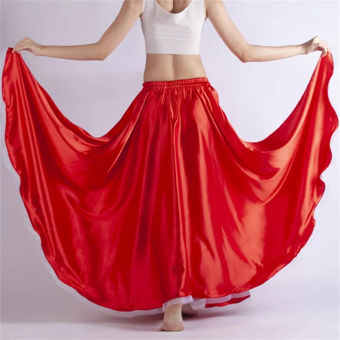 Women Belly Dance Skirtsfull Circle Maxi Skirt Side Split Long Skirt Bellydance Skirts