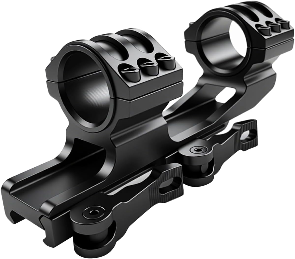 Cantilever Scope Mount 1 inch/30mm | QD Quick Release | Forward-Extending Double Rings | Lightweight Aluminum Alloy | Picatinny Weaver Rail Compatible