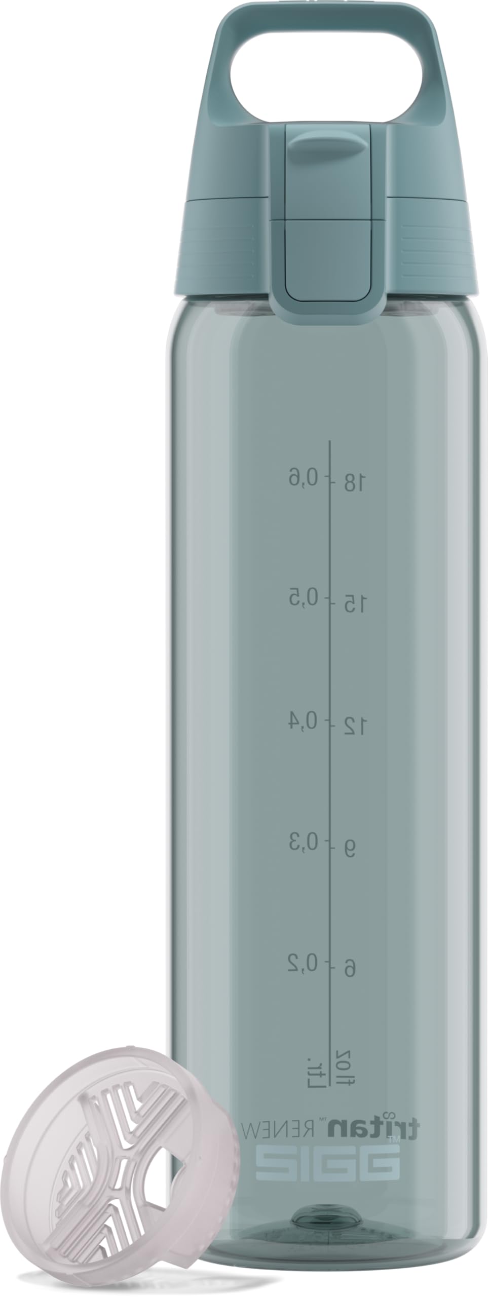 Sigg - Tritan Water Bottle - Total Color ONE Morning Blue - Suitable For Carbonated Beverages - Dishwasher Safe - Leakproof - Featherweight BPA Free - 0.75 L — image 1