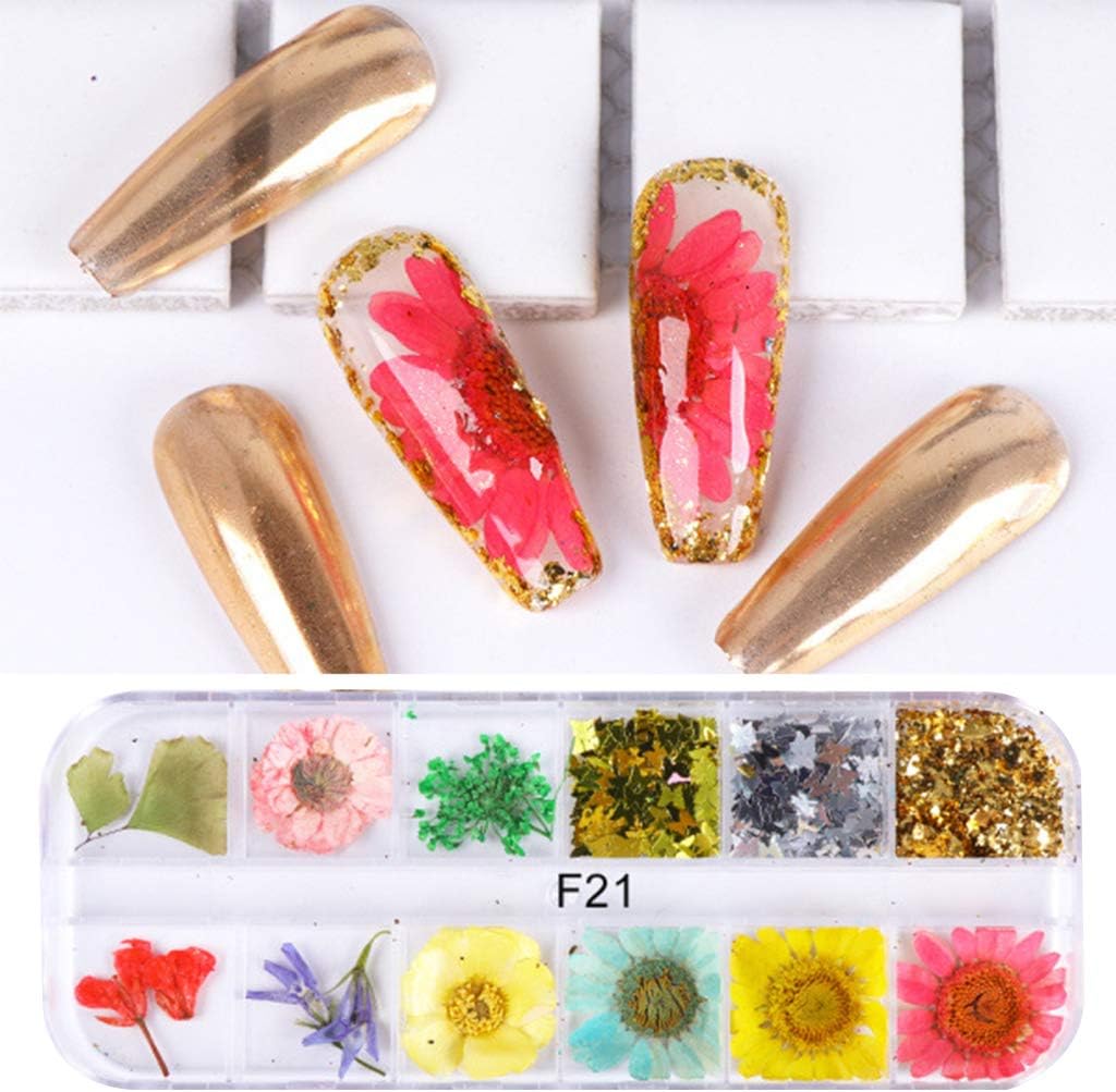 fiore secco per unghie