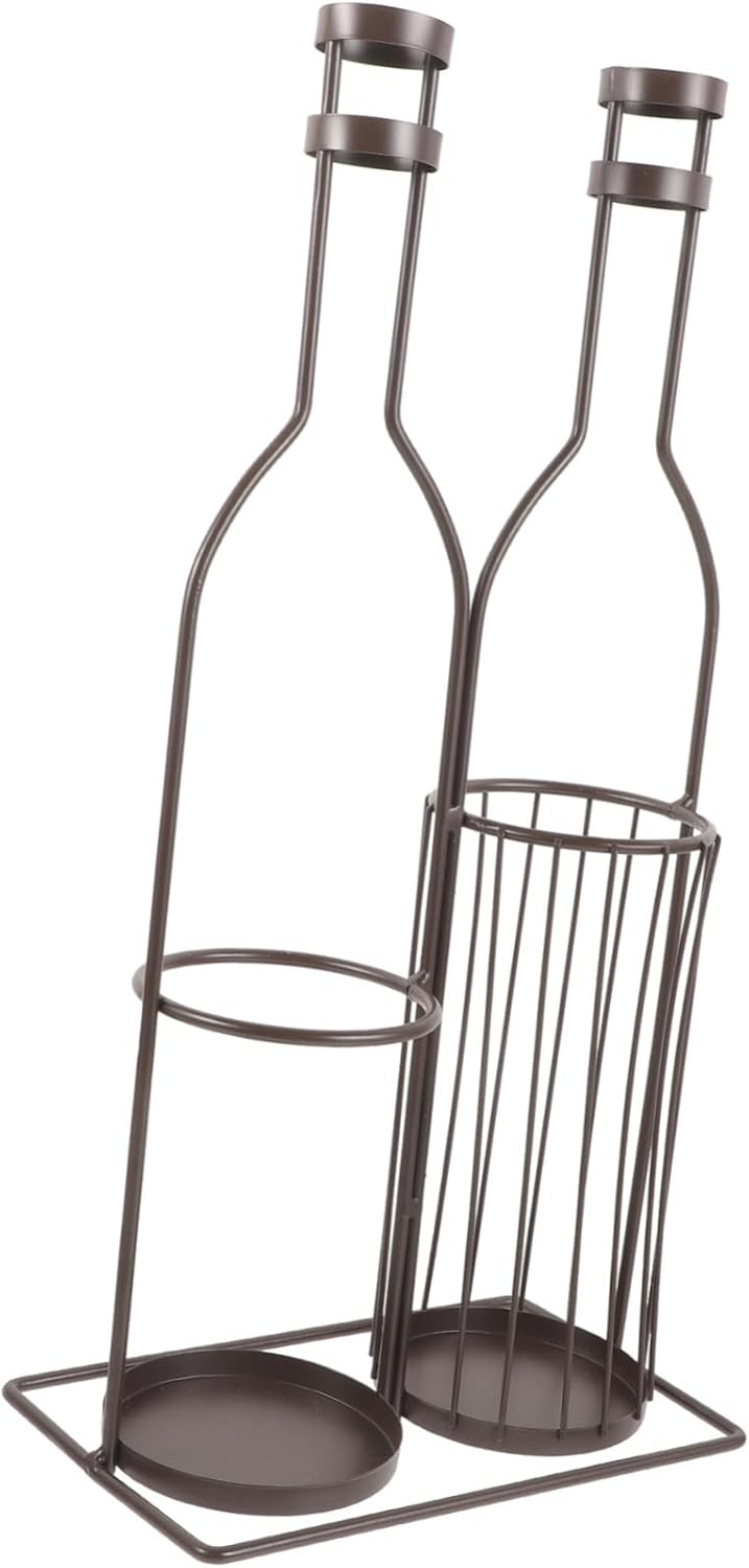 Zerodeko Multipurpose Metal Wine Storage Rack Stylish Wine Display Stand Cork Holder for Bottles and Corks for Home Decor