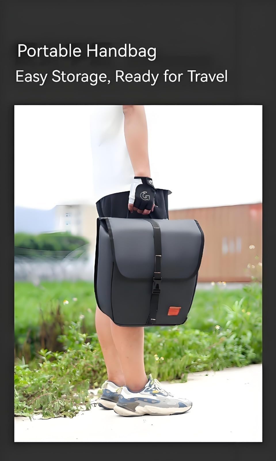Fahrradgepäckträgertasche, 20L wasserdichte 600D Fahrradträgertasche mit Schnellverschluss, PVC-beschichtete Hinterradtaschen für Fahrrad Pendeln/Touring (keine Werkzeuginstallation)
