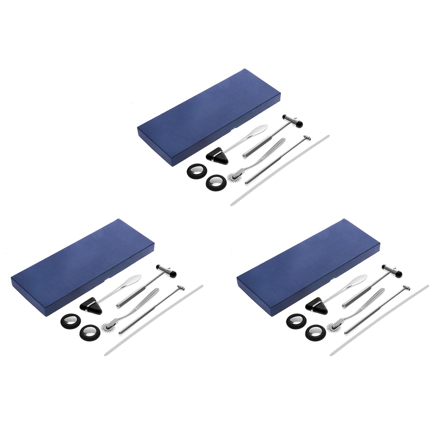 3X Ensemble de Percussions Neurologiques-Ensemble de Marteau RéFlexe, Comprend un Moulinet, un Marteau Babinski, un Marteau Buck, un Kit de Diagnostic