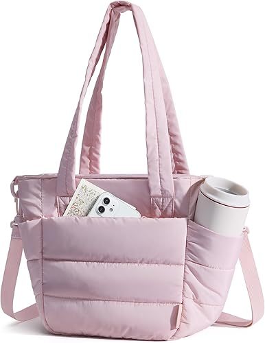 BAGSMART Bolsa de almuerzo para mujer, pequeña bolsa aislada con compartimento para el almuerzo, bolsa acolchada ligera para el trabajo, viajes, al