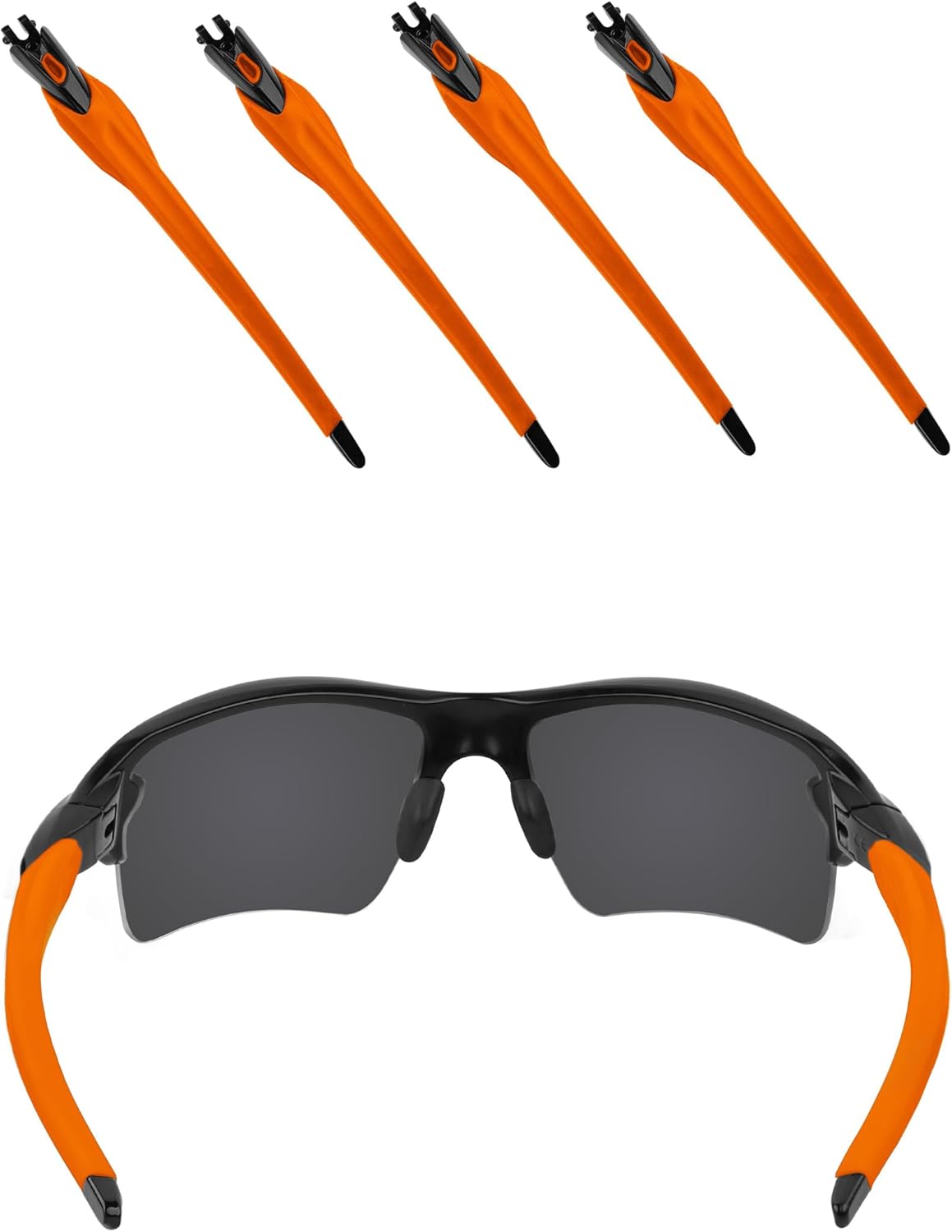 EZReplace Replacement Black Temple Arms for Oakley Flak 2.0/Flak 2.0 XL/Flak 2.0 Vented/Flak 2.0 XL Vented Sunglasses