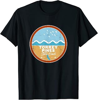 Torrey Pines State Beach California CA Beach Lover Waves Men Women Kids T-Shirt