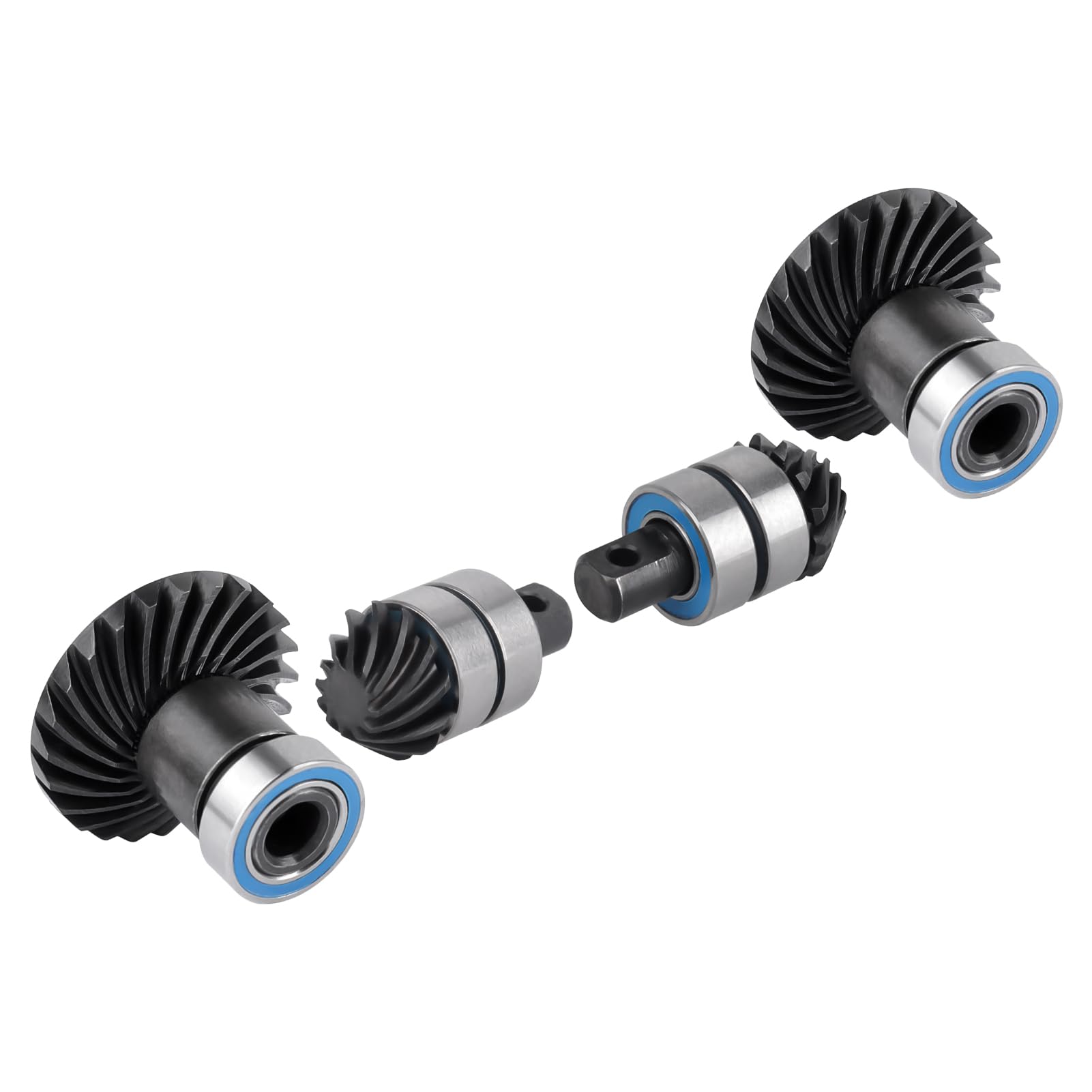 FriHobby Steel 12T/24T Pinion Gear Differential Helical Gear Set Front Rear Axle Gears for TRX4M Bronco Defender K10 F-150 High Trail Upgrades 1/18 RC Crawler