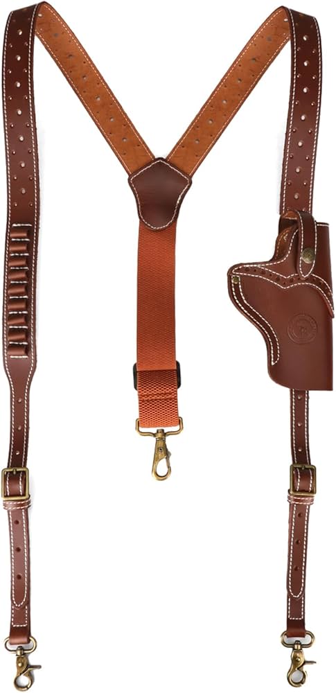 TOURBON ショルダーホルスター レザー 弾丸スロット6個付き Amazon.co.jp: TOURBON ホルスター サスペンダー 革 ハンドガン