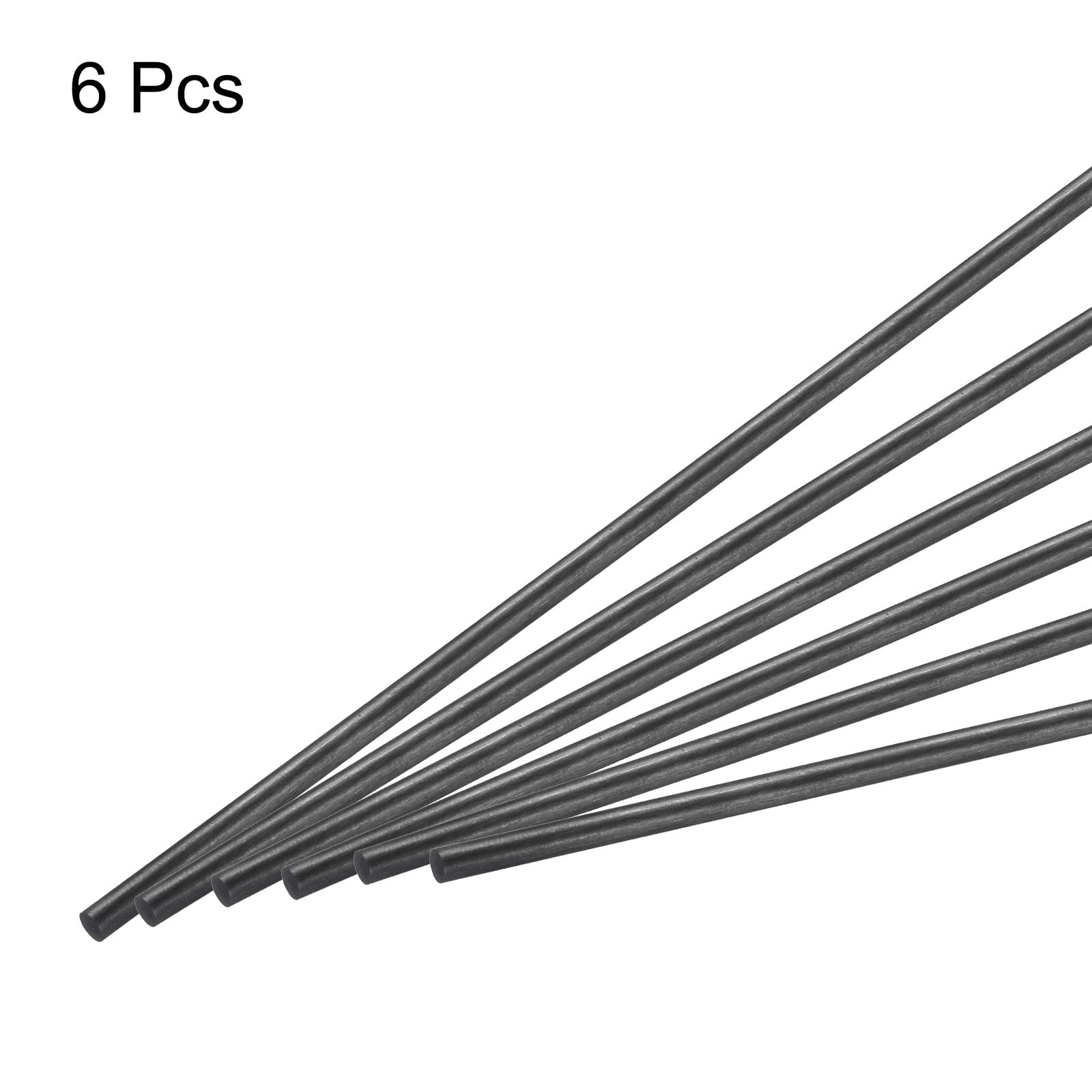 QUARKZMAN 2 Carbon Fibre Tubes, 12 x 14 x 330 mm, Matte Surface, Carbon Shaft, Wrapped with Wheels, Round Carbon Tubes for RC Quadrocopter Multicopter