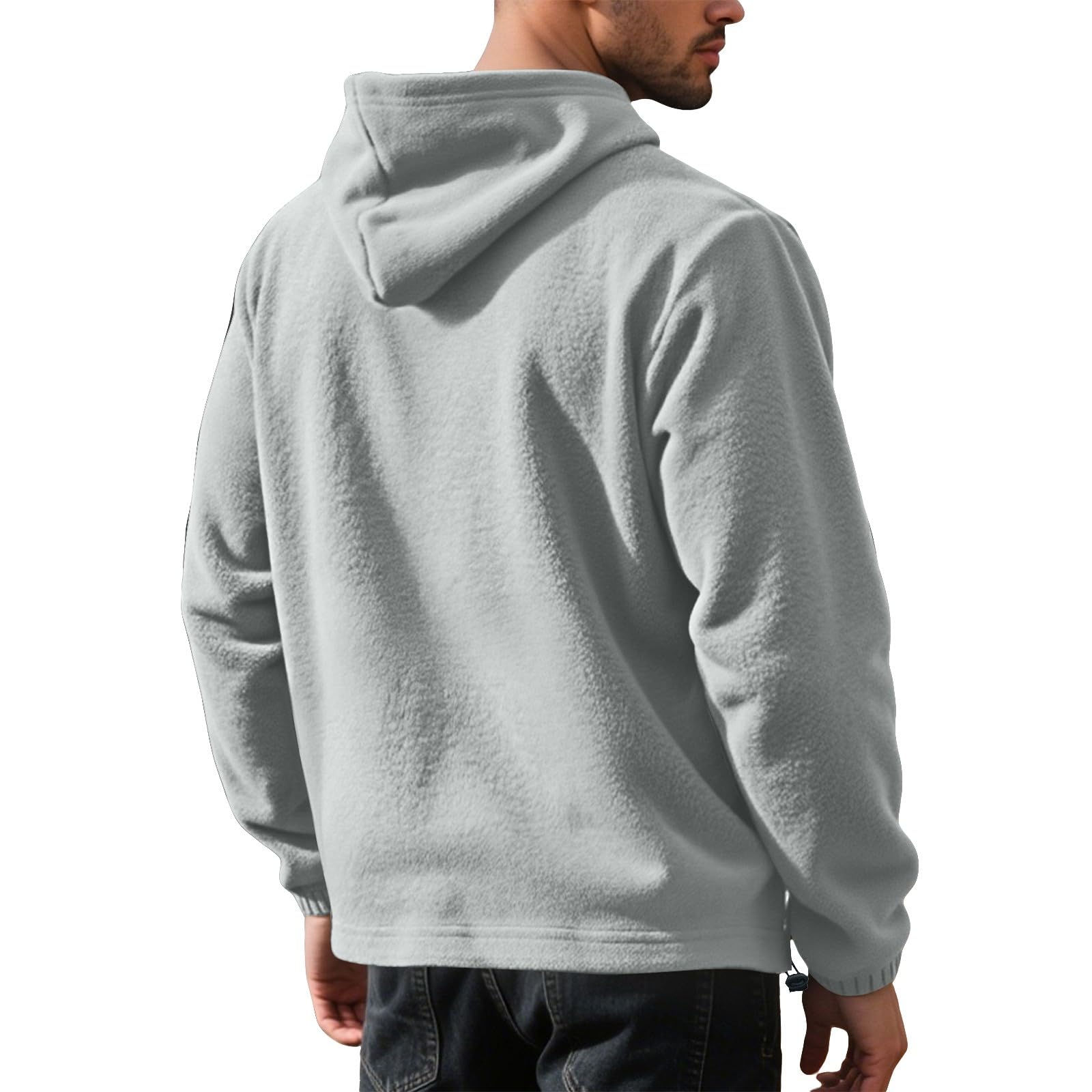 DENGJIAMY Sweat à capuche zippé pour homme | À porter au quotidien, promenades en automne, salon à la maison, salle de sport, trajet, couche d'automne, style urbain