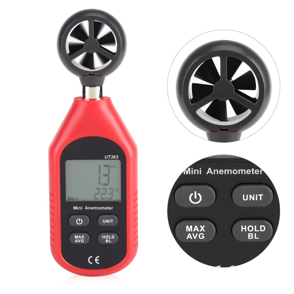 Cryfokt UT363 Anemómetro Digital de Alta Precisión Medidor de Velocidad del
