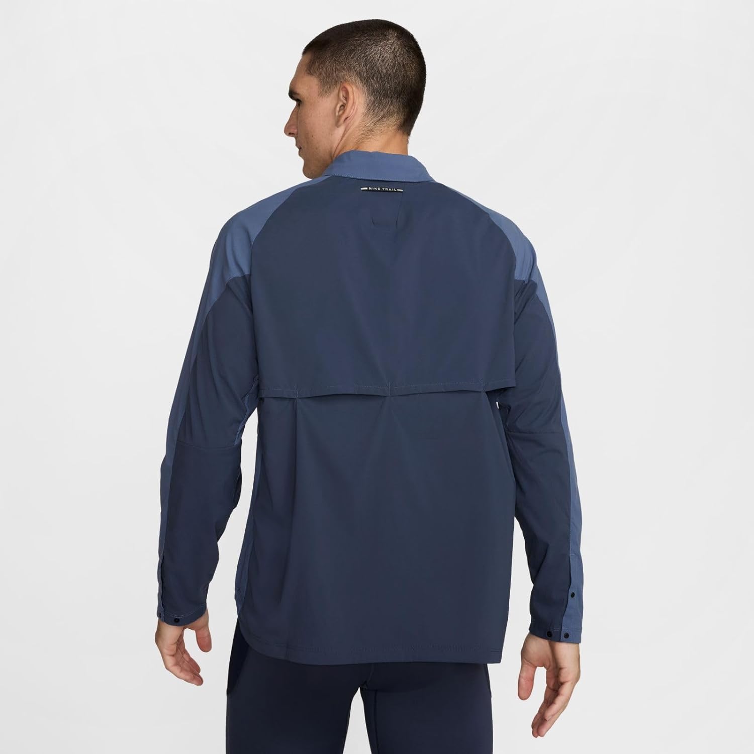 Nike Trail Men's Dri-FIT ADV UV Running Shirt Jacket (HJ5079-437, Thunder Blue/Diffused Blue/Black) Size Large