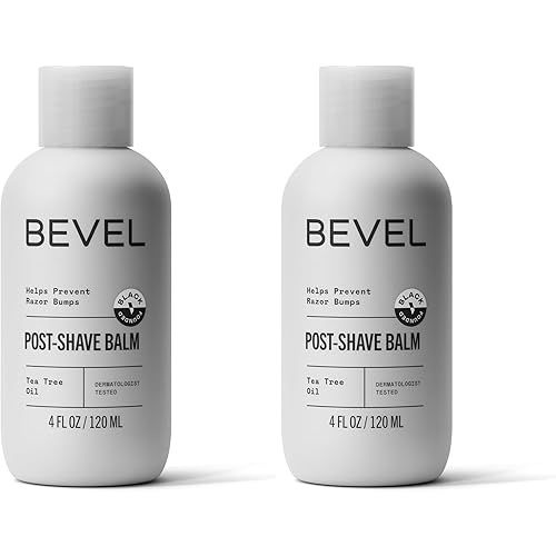 Bevel After Shave Balm for Men with Shea Butter and Jojoba Oil, Soothes and Cools Skin to Help Prevent Ingrown Hairs and Razor Bumps, 4 Fl Oz (Packaging May Vary) (Pack of 2)