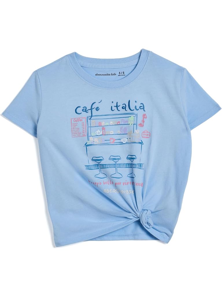 Pink Abercrombie & Fitch Café Italia Side Knot Tee (Big Kids)