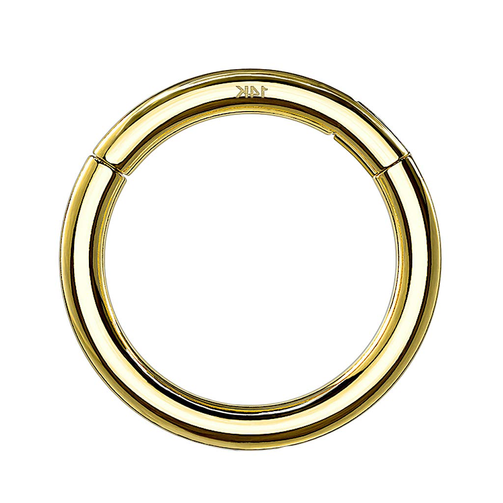 Taffstyle Piercing 585 Gold 14 Karat Clicker Scharnier | für Lippe Ohr Nase Intimbereich Augenbrauen Bauch