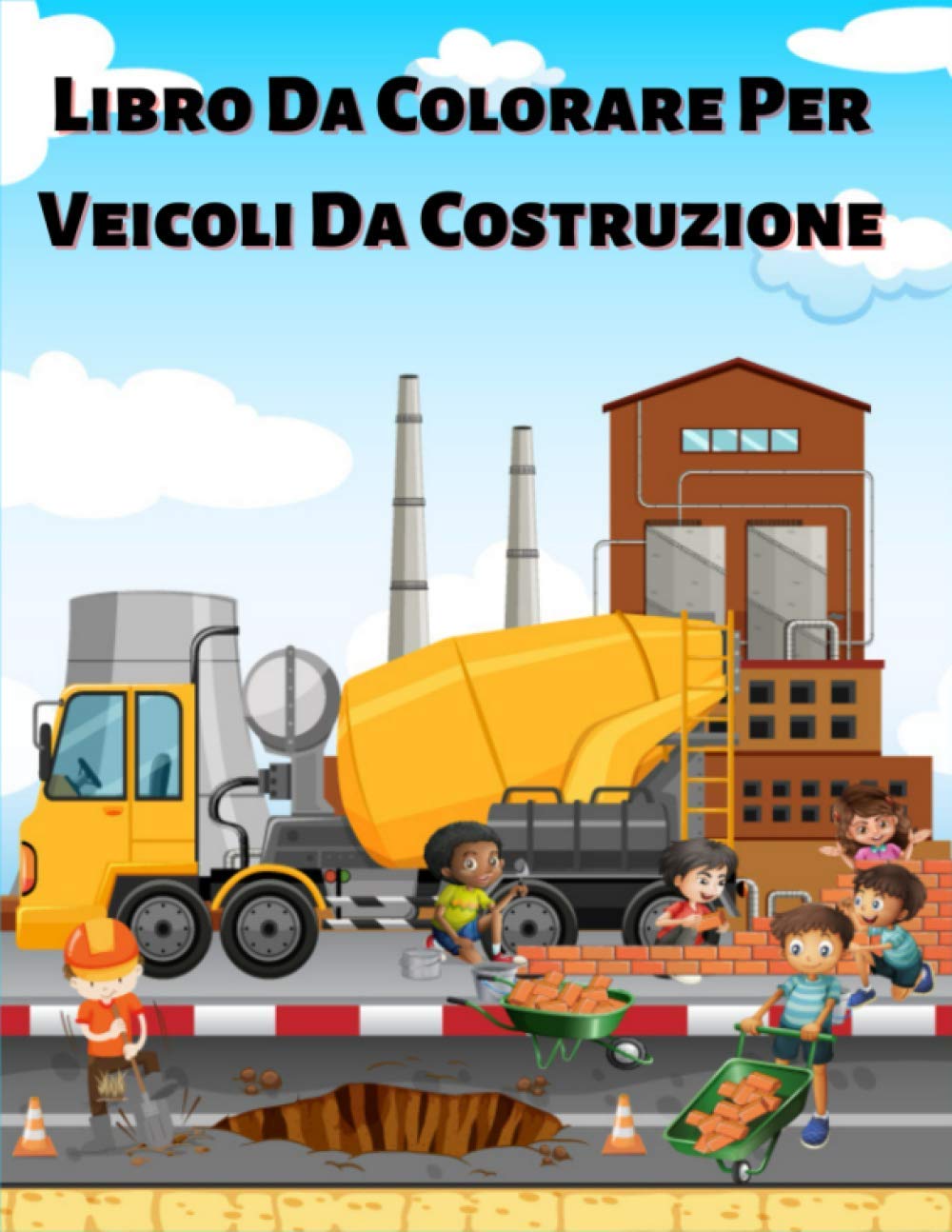 Zaino Per Bambini Mnsruu Con Veicoli Da Costruzione - 25x30x10 Cm, Leggero Con Fischietto Di Sicurezza