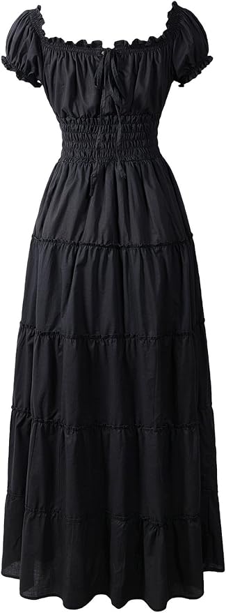 Renaissance Dress Costume 100% Cotton Peasant Chemise Pirate Wench Medieval Boho