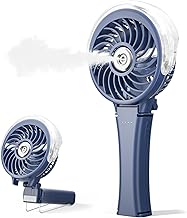 HandFan 2025 Upgraded Portable Misting Fan, Two Button Easy Operation, Handheld Rechargeable Mister Fan, Spray Water Mist Fans, Mini Electric Cooling Fans for Travel, Outdoors, Disney(Royal Blue)