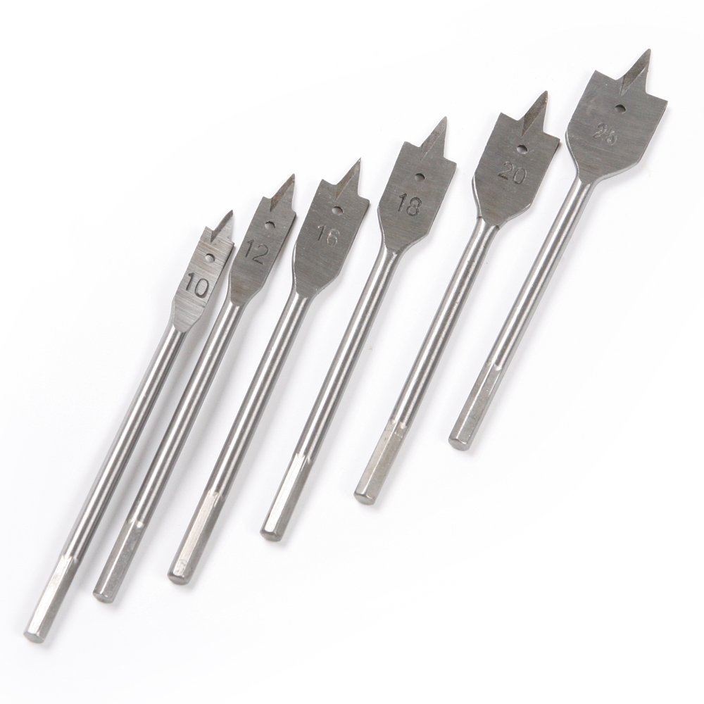 Generic 6Piece Spade Drill Bit Wood Boring Spade Bit Industrial Spade