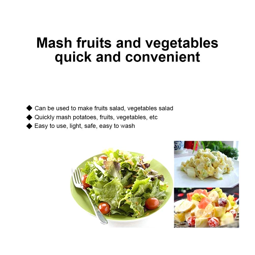 Alvinlite Potato Ricer, 11.8 x 3.9 x 3.1 inches Durable Stainless Steel Potato Masher Kitchen Tool Meat Chopper Professional Food Smasher for Bean, Vegetable, Fruits, Avocado, Meat, Home, Commercial